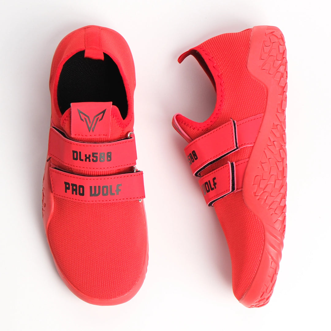 DLx500 Deadlift Barefoot Gym Shoes - Red | ProWolf