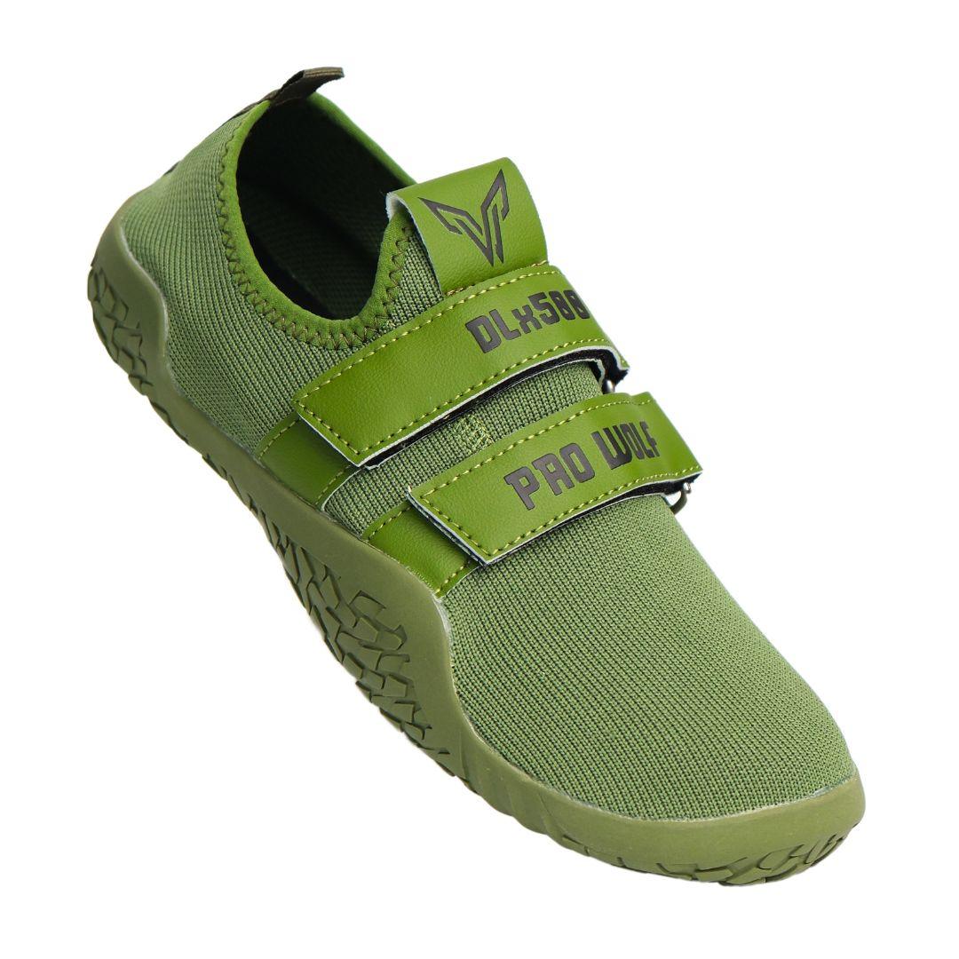 DLx500 Deadlift Barefoot Gym Shoes - ARMY GREEN - PRO WOLF