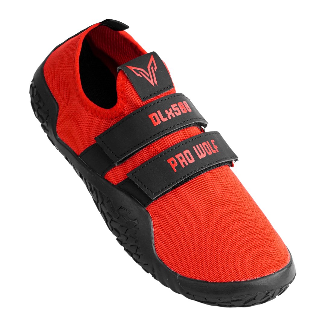 DLx500 Deadlift Barefoot Gym Shoes - Red | ProWolfLifting ShoesPW - DLx500 - RED - 5