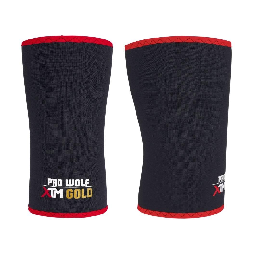 XTM Gold 7mm Knee Sleeves Powerlifting Knee Cap 2nd Gen (Level 4+) - PRO WOLF